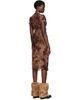 Anna Sui Anna Sui Brown Dahlia Tulle Knit Midi Dress - 3