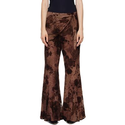Anna Sui Anna Sui Brown Dahlia Tulle Lounge Pants