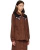 Anna Sui Anna Sui Brown Faux-Suede Appliqué Overshirt - 2
