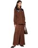 Anna Sui Anna Sui Brown Faux-Suede Appliqué Overshirt - 4