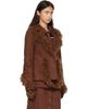 Anna Sui Anna Sui Brown Faux-Suede Jacket - 2