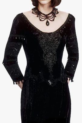 Anna Sui Anna Sui Crushed Velvet Beaded Corset
