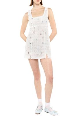 Anna Sui Anna Sui Embroidered Lacey Trellis Mini Dress