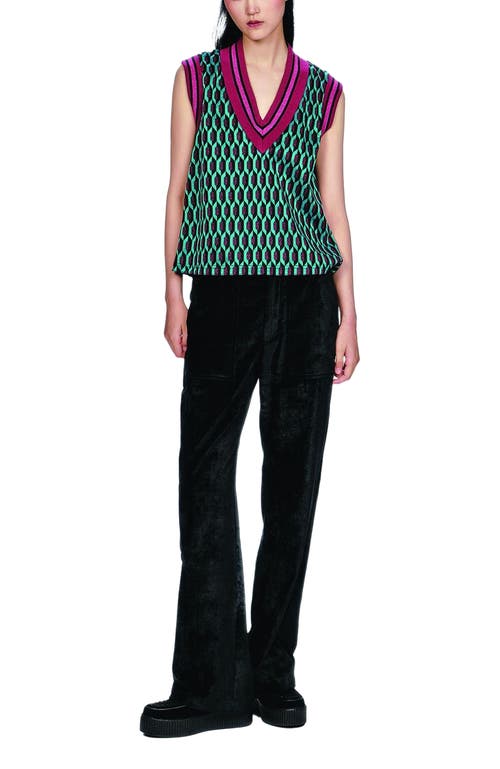Anna Sui Anna Sui Glitter Geo Jacquard Pullover Vest
