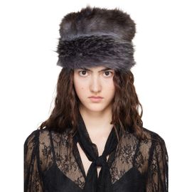 Anna Sui Anna Sui Gray Faux Fur Hat
