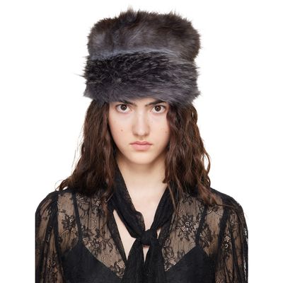 Anna Sui Anna Sui Gray Faux Fur Hat