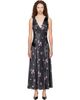 Anna Sui Anna Sui Gray Floral Appliqué Maxi Dress - 1