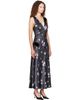 Anna Sui Anna Sui Gray Floral Appliqué Maxi Dress - 2
