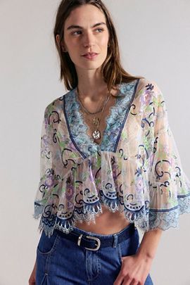 Anna Sui Anna Sui Lady Chatterley Lace V-Neck Blouse