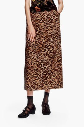 Anna Sui Anna Sui Leopard Denim Skirt