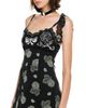 Anna Sui Anna Sui Lily and Roses Chiffon Combo Embroidered Slip Dress - 2