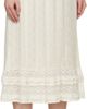 Anna Sui Anna Sui Off-White Floral Ruffle Stretch Lace Midi Skirt - 2