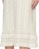 Anna Sui Anna Sui Off-White Floral Ruffle Stretch Lace Midi Skirt - 3