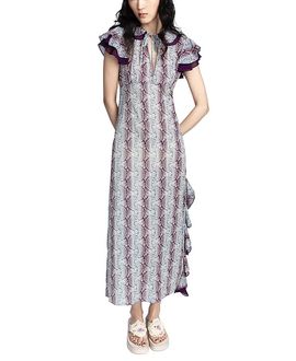 Anna Sui Anna Sui Ombre Ribbons Cotton Ruffle Dress