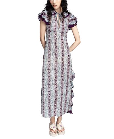 Anna Sui Anna Sui Ombre Ribbons Cotton Ruffle Dress