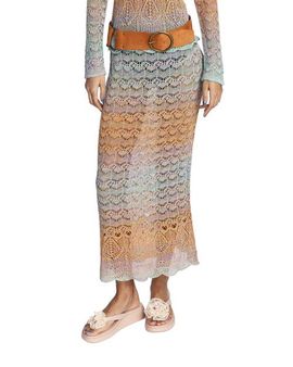 Anna Sui Anna Sui Ombre Space Dye Crochet Skirt- Sunset 