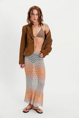 Anna Sui Anna Sui Ombre Space Dye Crochet Skirt