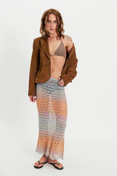 Anna Sui Anna Sui Ombre Space Dye Crochet Skirt