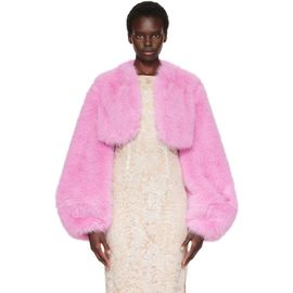 Anna Sui Anna Sui Pink Bloom Faux-Fur Jacket