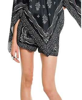 Anna Sui Anna Sui Ribbon Handkerchief Satin Print Shorts