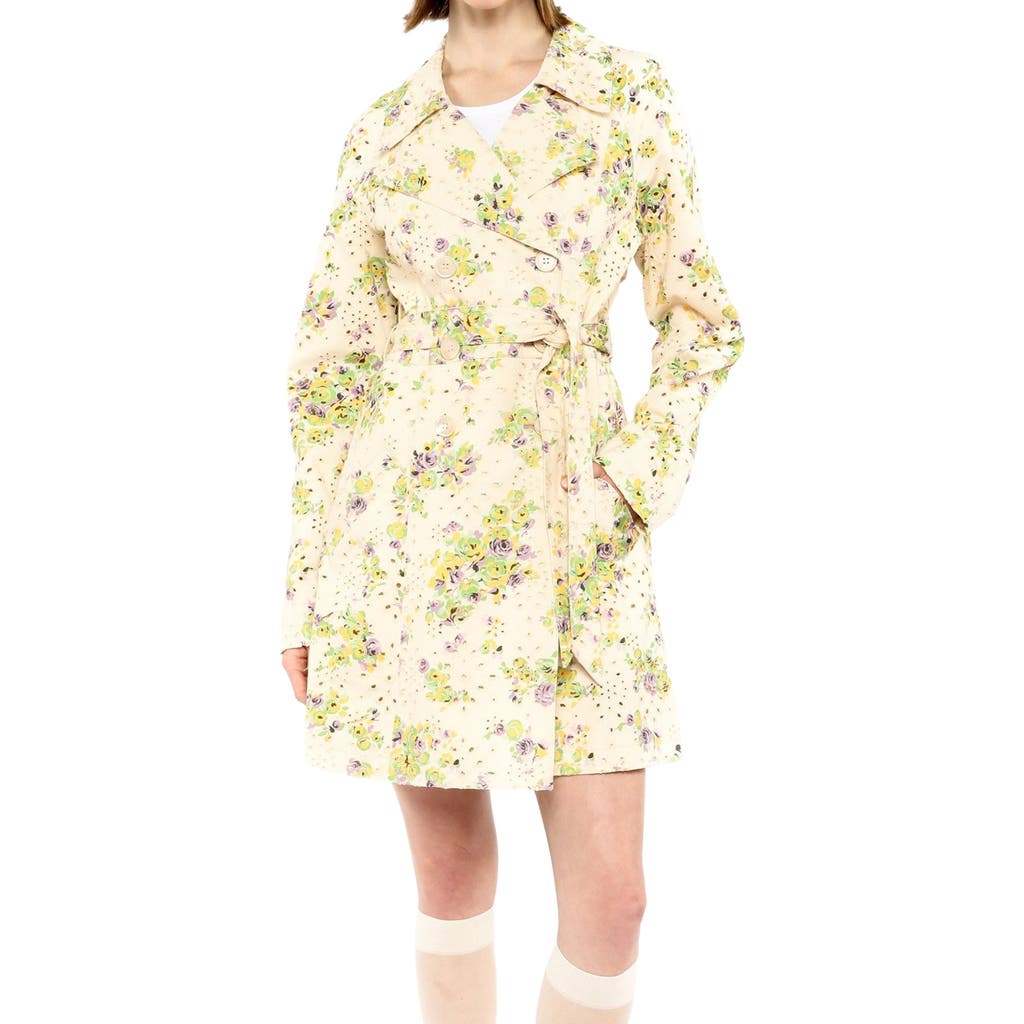 Anna Sui Anna Sui Rosies Posies Eyelet Trench Coat