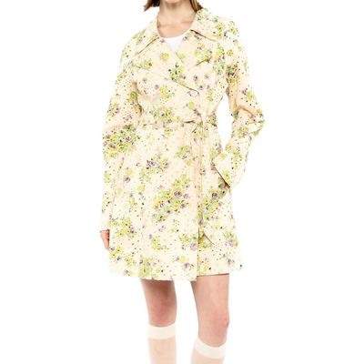 Anna Sui Anna Sui Rosies Posies Eyelet Trench Coat