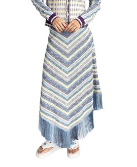 Anna Sui Anna Sui Serape Knit Fringe Skirt