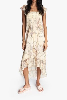 Anna Sui Anna Sui Spirit Bloom Chiffon Ruffle Dress
