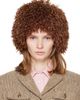 Anna Sui Anna Sui SSENSE Exclusive Brown Faux Fur Beanie - 1