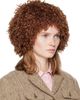 Anna Sui Anna Sui SSENSE Exclusive Brown Faux Fur Beanie - 2