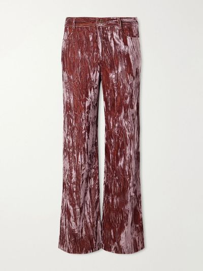 ANNA SUI Velvet-rayon wide-leg pants
