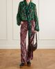 ANNA SUI Velvet-rayon wide-leg pants - 2