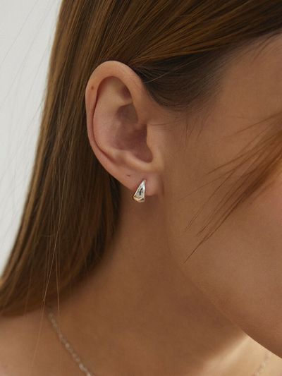 ANNAFLAIR1986 Daily Silver Waterdrop Earrings