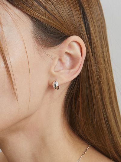 ANNAFLAIR1986 Daily Silver Wavy Earrings