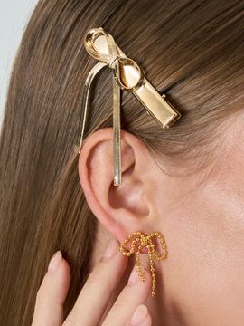 ANNAFLAIR1986 Embossed Texture Ribbon Handcrafted Hair Clip (AH2240003)