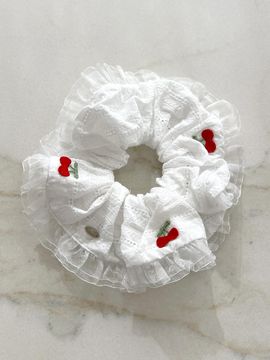 ANNAFLAIR1986 FRILL SCRUNCHIE HEADBAND [RED] (AH125004)