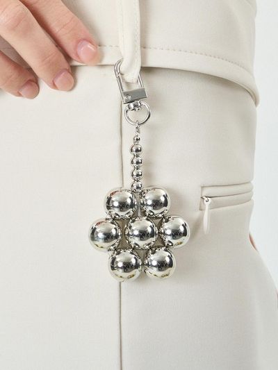 ANNAFLAIR1986 Handcrafted Brass Ball Flower Key Ring (AK2240003)