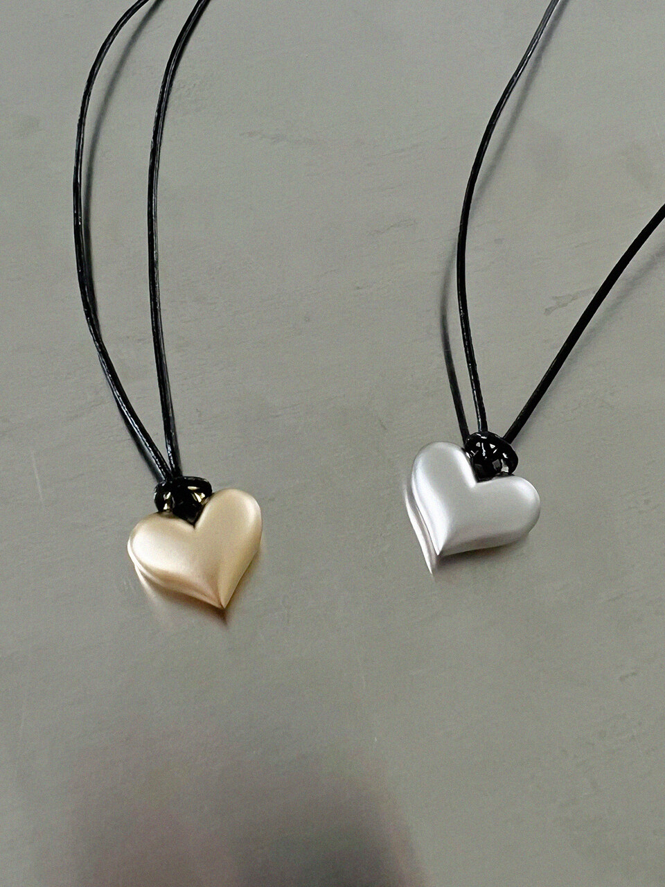 ANNAFLAIR1986 Heart Leather String Necklace_2 Colors