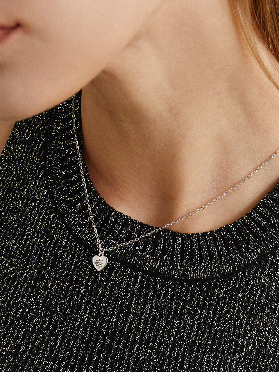 ANNAFLAIR1986 Lightning Heart Necklace _ 2 Colors