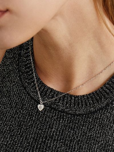 ANNAFLAIR1986 Lightning Heart Necklace _ 2 Colors