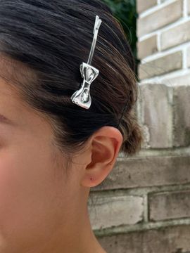 ANNAFLAIR1986 Metal Ribbon Hair Pin [2colors] (AR223020)