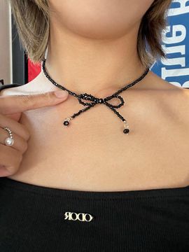 ANNAFLAIR1986 Mini Ribbon Necklace (AN223024) [3colors]