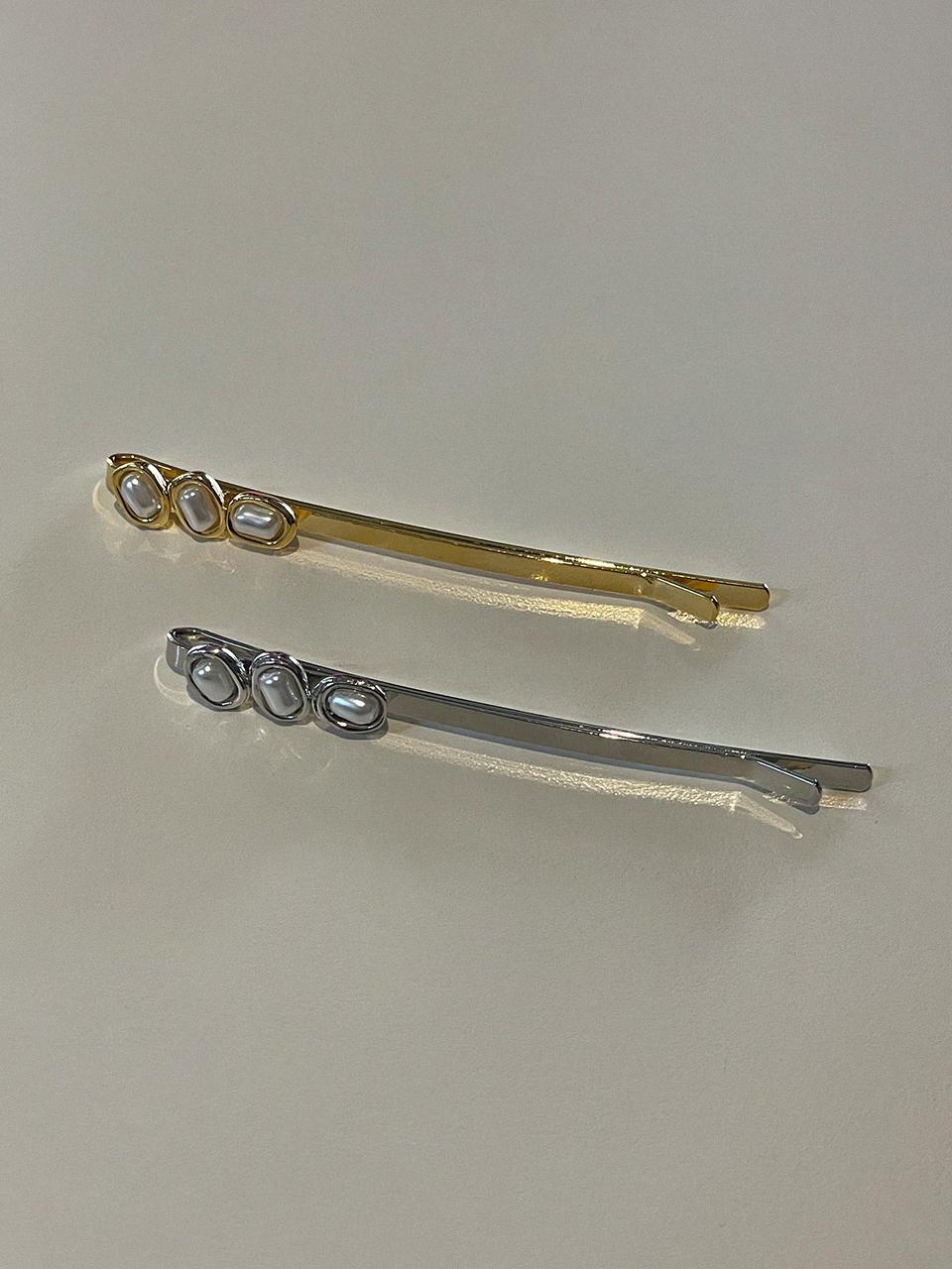 ANNAFLAIR1986 Pearl Metal Hair Pin [2colors] (AR223019)