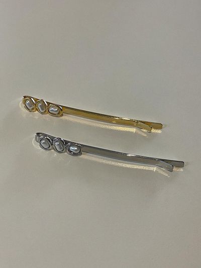 ANNAFLAIR1986 Pearl Metal Hair Pin [2colors] (AR223019)