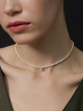 ANNAFLAIR1986 Pearl Tiny Pendant Necklace AN422002