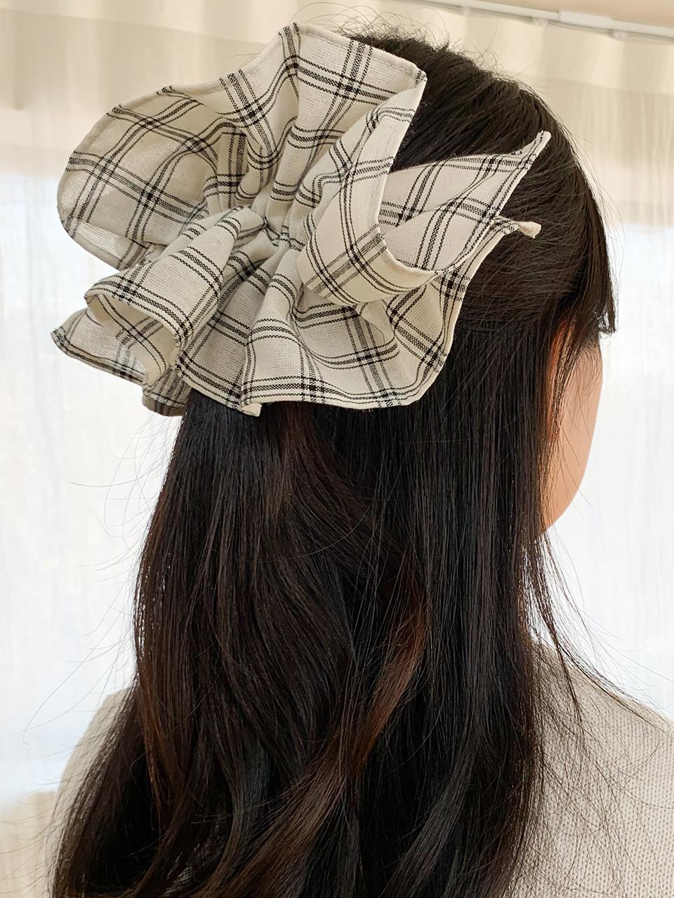 ANNAFLAIR1986 PLAID HAIR PIN (3colors) (AH125008)