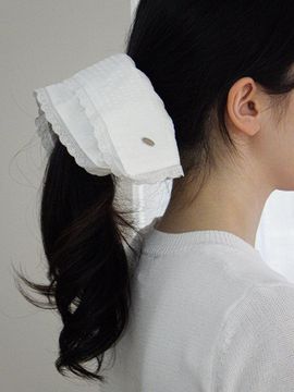 ANNAFLAIR1986 STRIPE FRILL SCRUNCHIE (3colors) (AH125005)