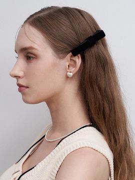 ANNAFLAIR1986 Velvet Ribbon Brass Hair Pin (AC230013)