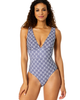 Anne Cole Anne Cole Women's Azzurra Geo Plunge Front One Piece Swimsuit  - 1