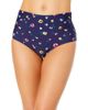 Anne Cole Anne Cole Women's Gradient Floral Fold Over High Waist Shirred Bikini Swim Bottoms - 1